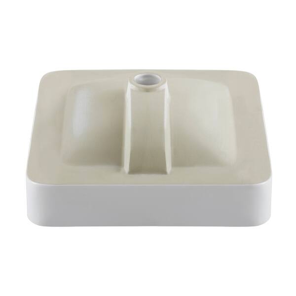Shop Kraus Elavo 16 1 4 In Square Ceramic Semi Recessed Bathroom Sink Overstock 10482046