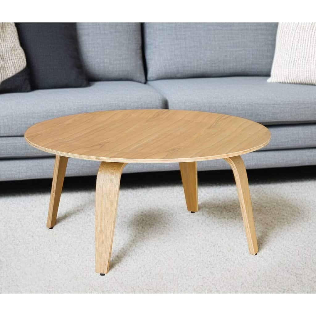 HomeRoots 34" Natural Round Coffee Table - 34