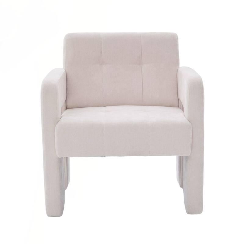 Modern Minimalist Casual Single Armchair Living Room, Bedroom, Office Area Upholstered Chair Comfortable Padded Armchair