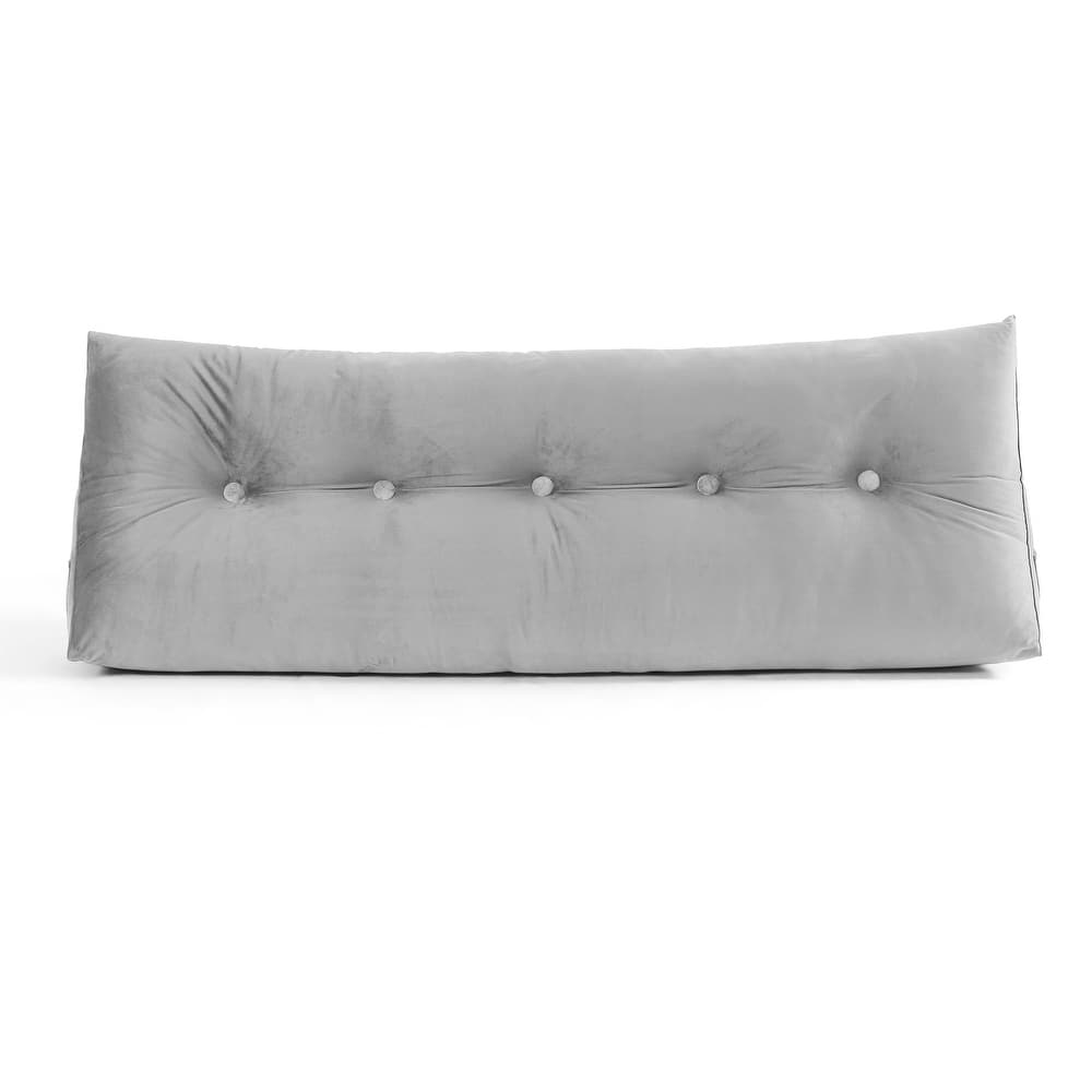 Sweet Home Collection Bed Wedge and Gap Filler Pillow for Headboard with Side Pockets