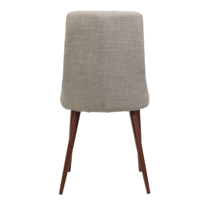 Mid Century Modern Fabric Armless Dining Chairs Set of 2 - Wheat