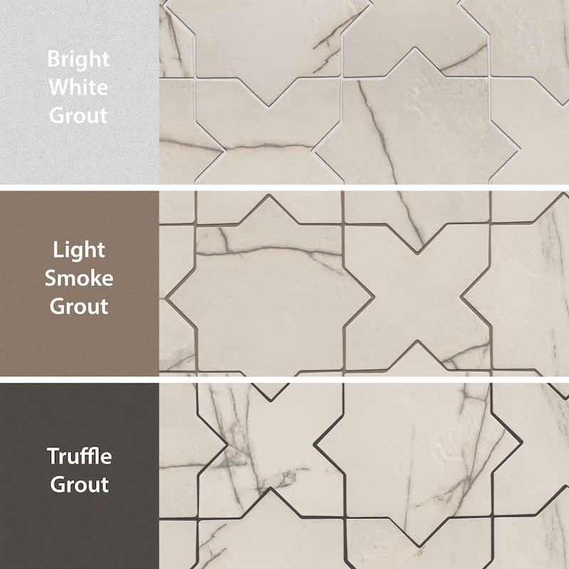 Merola Tile Istanbul Star Day with Day Cross 6" x 12" Porcelain Floor and Wall Tile - Case (32 Tiles)