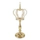 preview thumbnail 2 of 17, Crystal Bead Crown Decor Centerpiece Accent Piece Tabletop with Mirror Stand