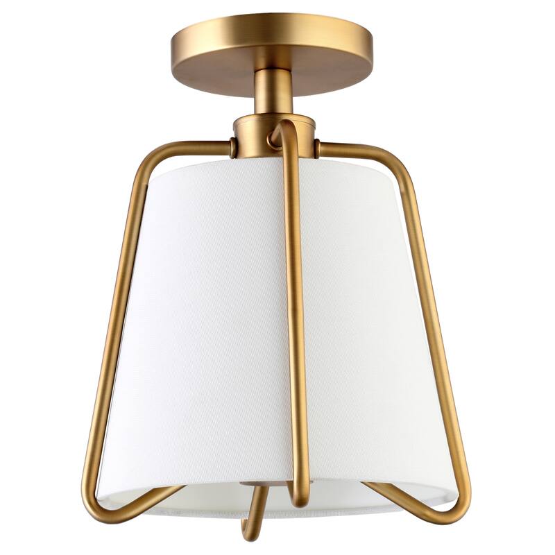 Marduk 9.5" Semi Flush Mount with Fabric Shade