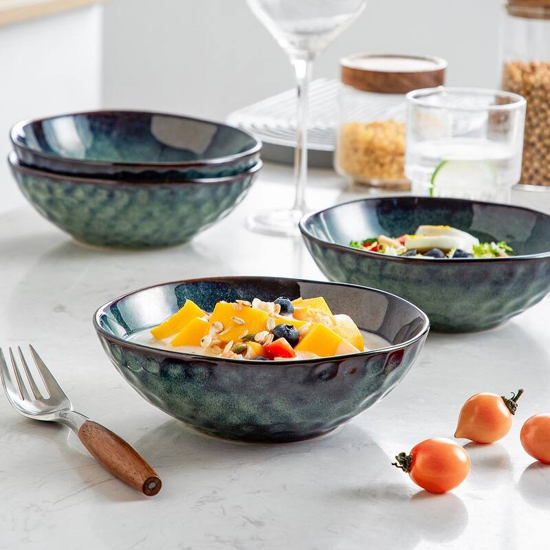 vancasso Starry Stoneware 4-Piece 24 Oz Cereal Bowl - round