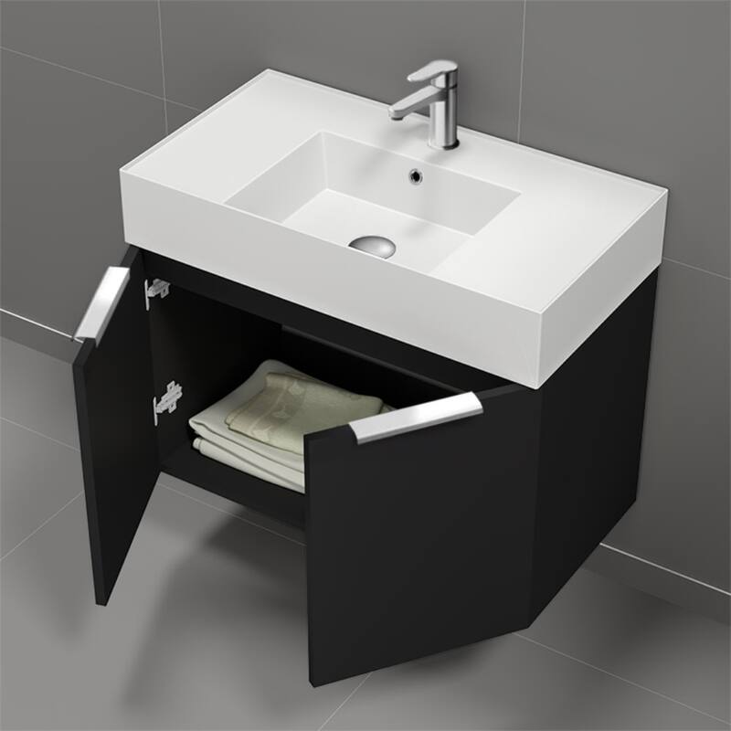 Nameeks Derin-3217-W-C Derin 32" Wall Mounted Single Basin Vanity Set