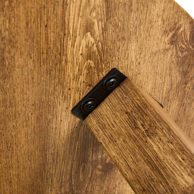 Modern And Practical Circular Dining Table. Made Of Mdf Tabletop And Wooden Mdf Table Legs