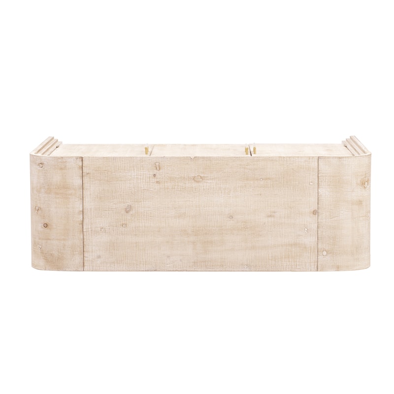 Retro Minimalist Curved Sideboard with Gold Handles and Adjustable Dividers