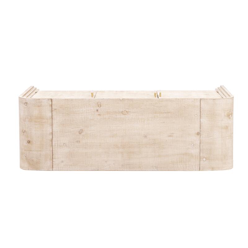 Sleek Retro Sideboard with Gold Handles & Spacious Storage for Living Room or Dining Room