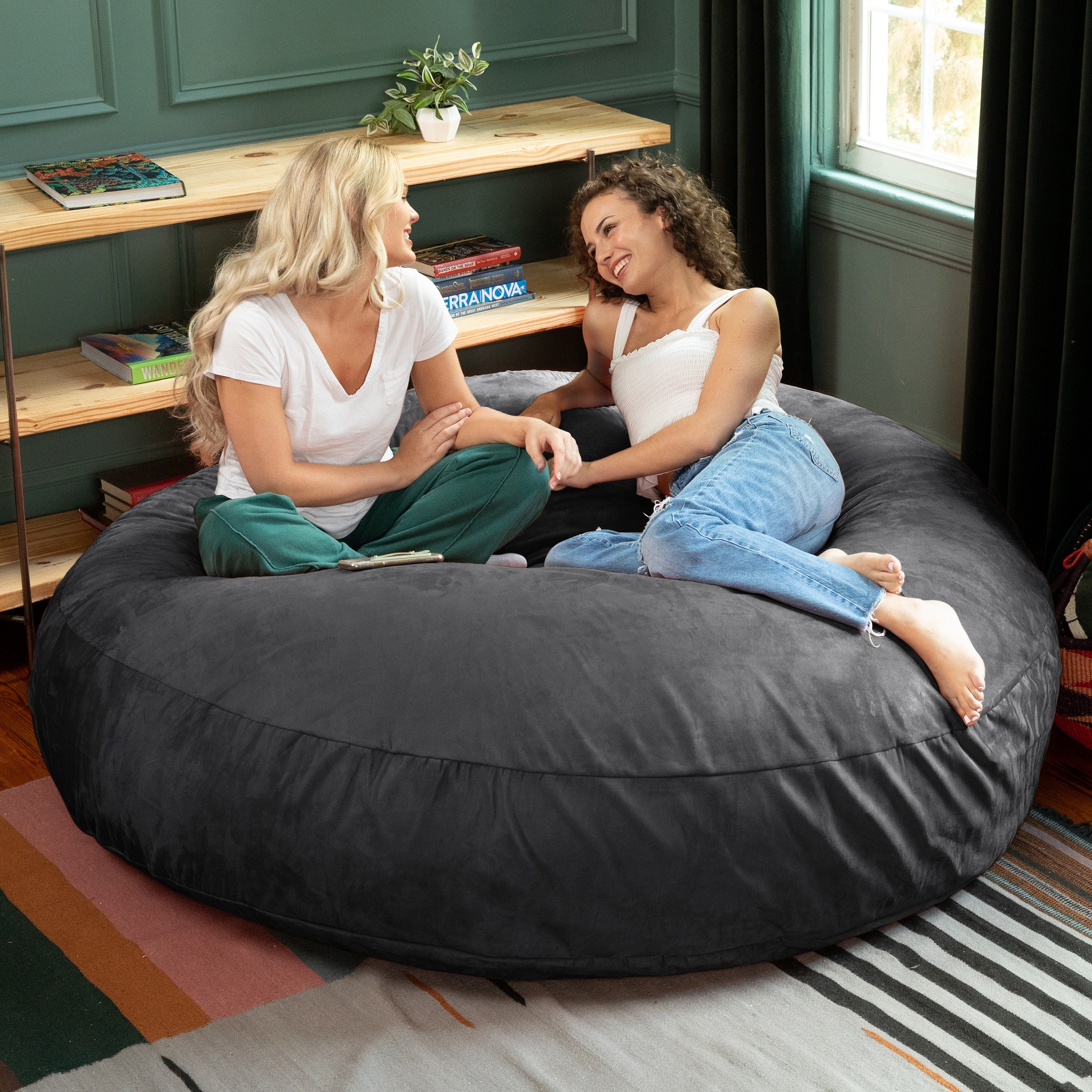 Sofa Sack Bean Bag Chair, Memory Foam Lounger with Microsuede Cover, Kids,  Adults, 5 ft, Charcoal - Walmart.com