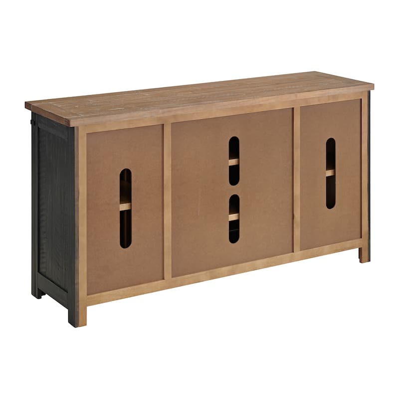Rustic Farmhouse 65-Inch Wide Solid Wood TV Stand