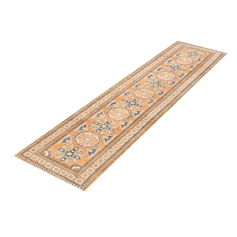 ECARPETGALLERY Hand-knotted Finest Ghazni Copper Wool Rug - 2'9 x 10'9