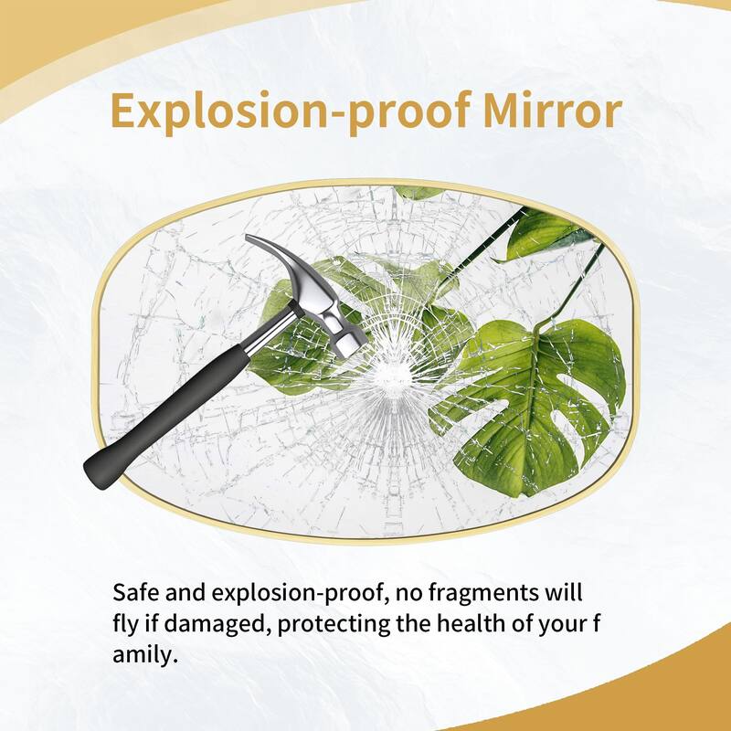 2 Pack Oval Mirror Vanity Decorative Wall Mirror