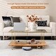 preview thumbnail 5 of 6, 2 Tiers Rectangle Glass Coffee Table with Gold Steel Frame