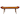 Wood and Goat Leather Bench