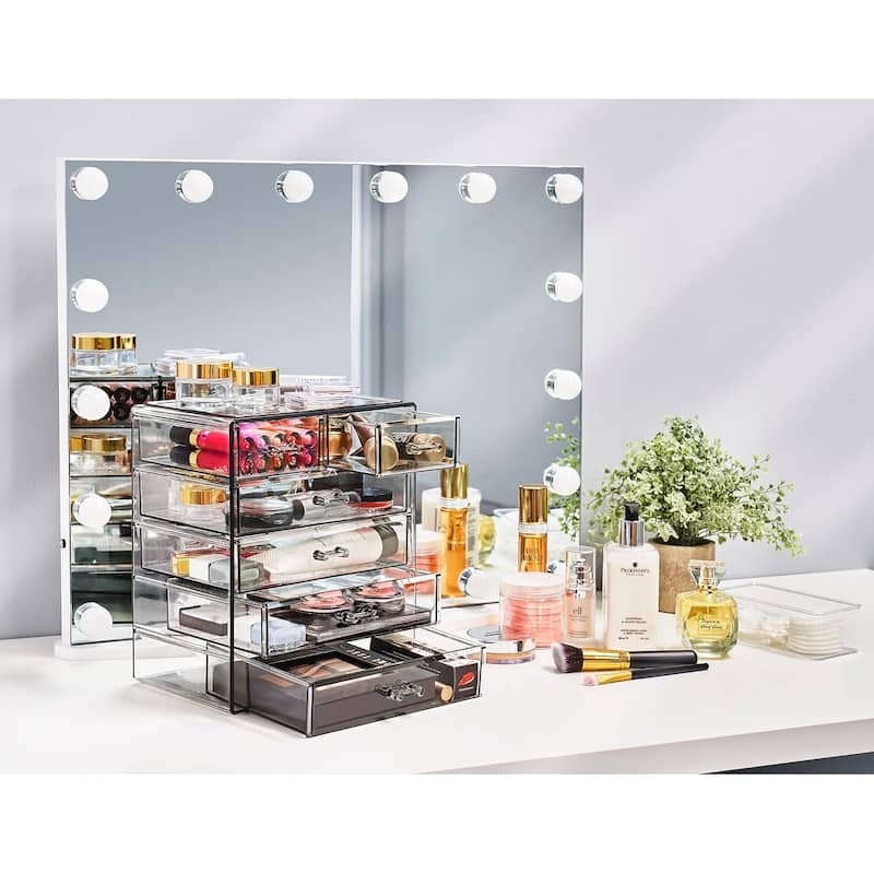 Sorbus New Cosmetics and Jewelry Big Storage Case Display - 4 large, 2 small drawers - 9.50" L x 6.25" W x 11.25" H