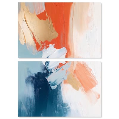 Orange Infusion II Canvas Set of 2 by Art Remedy, Gallery Wrapped