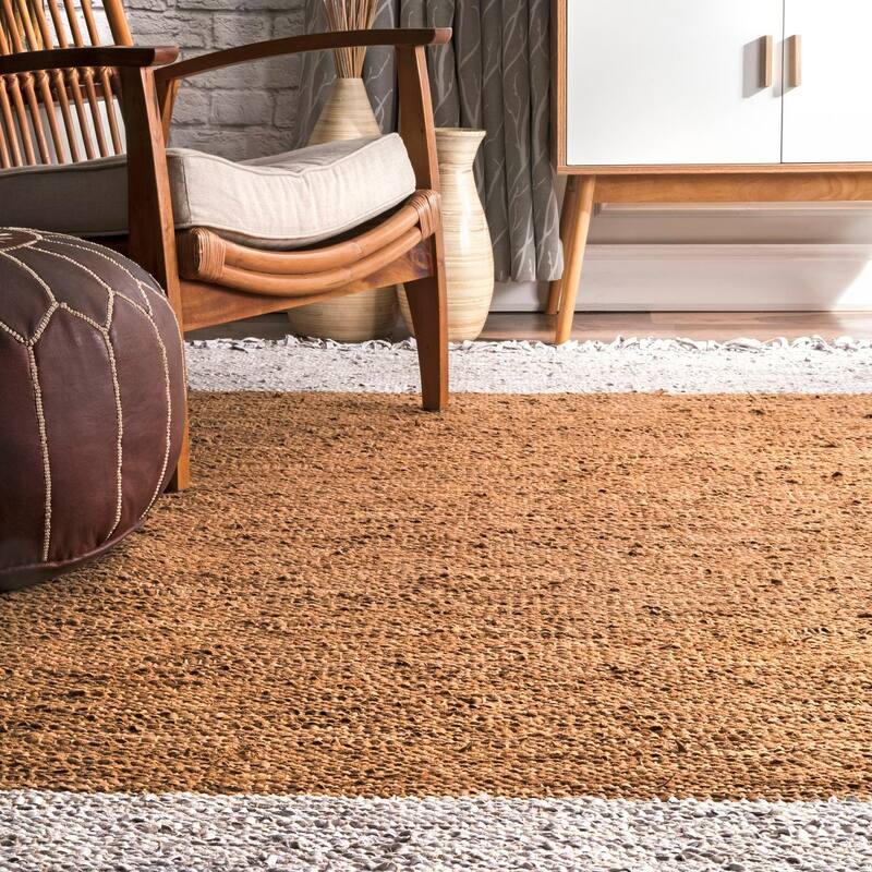 Nuloom Hand-woven Leather/ Cotton Tassel Area Rug