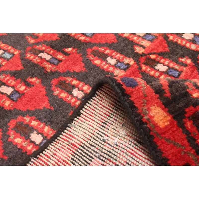 ECARPETGALLERY Hand-knotted Andelz Dark Red Wool Rug - 3'8 x 8'10