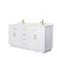 Option White, Gold Trim, Carrara Cultured Marble Top