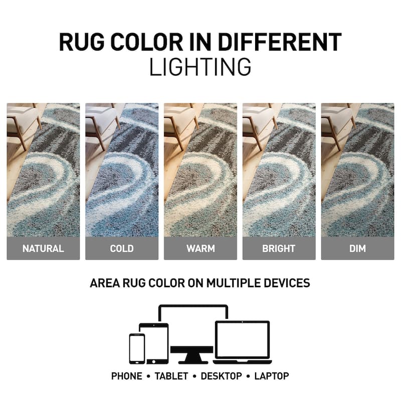 World Rug Gallery Contemporary Cozy Plush Shag Area Rug