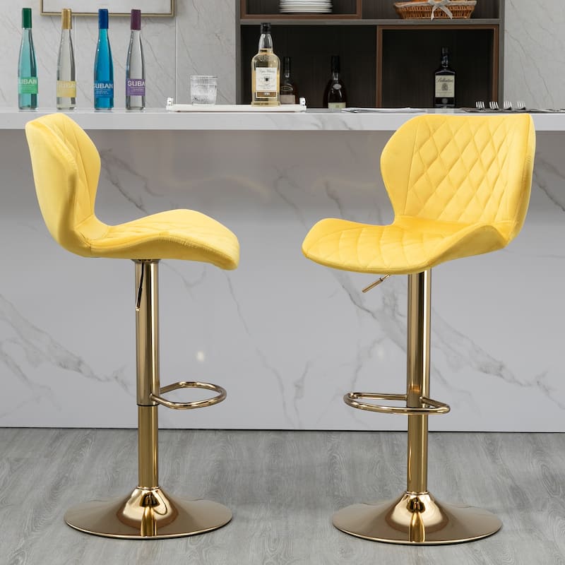 Adjustable Swivel Bar Stools Set Of 2