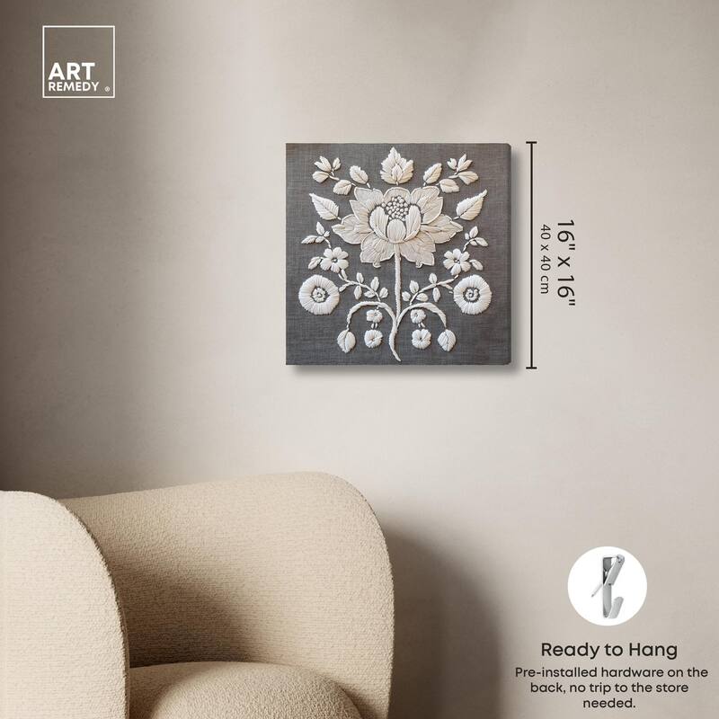 Stitched Symmetry II Canvas by Art Remedy, Gallery Wrapped