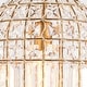 preview thumbnail 16 of 53, Vintage Glam Crystal Bird Cage Lantern Chandelier - Distressed Brass
