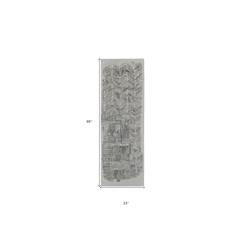 Sofak Abstract Modern Woven Durable Area Rug By HomeRoots - 8' Runner