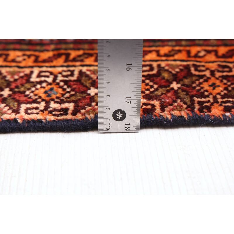 ECARPETGALLERY Hand-knotted Anatolian Vintage Dark Red Wool Rug - 4'4 x 6'4