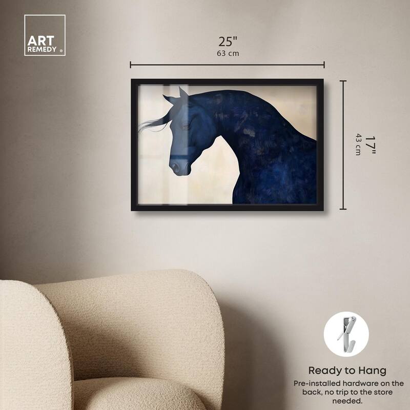 Blue Horse I Shadowbox by Art Remedy