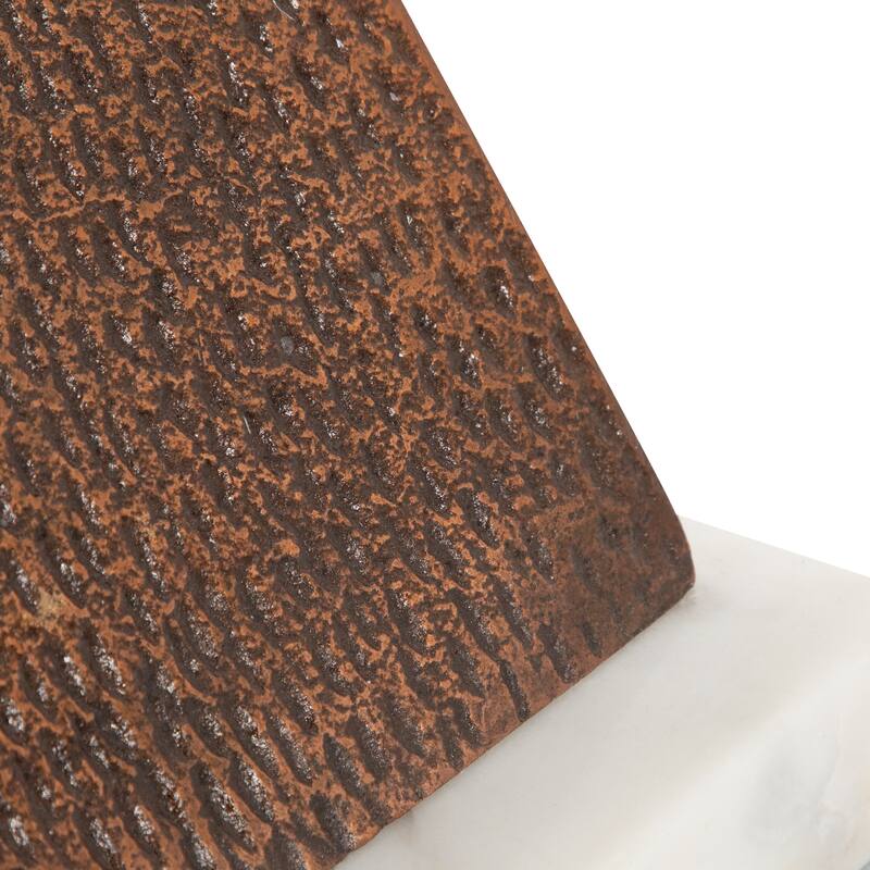 Sagebrook Home's Jennings 16" Gold X Statuary - Aluminum Elegance on Marble Base - Modern Home Decor Sculpture - 10" x 7" x 16"