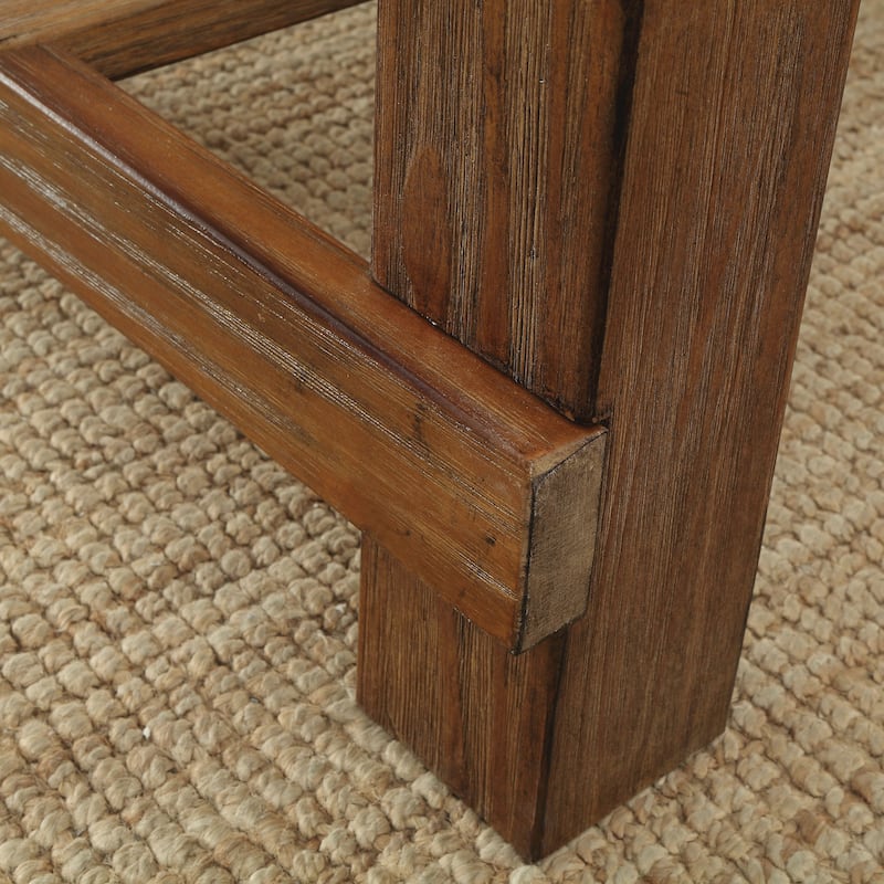 Tays Rustic Oak 60-inch Wide Solid Wood Bar Table by Furniture of America