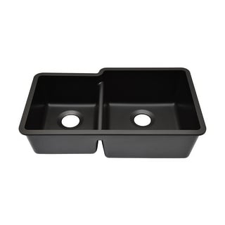 32 Inch Lexicon Platinum Quartz Composite Drop-in Undermount Galaxy Black - 19" W x 32" L x 9.75" H