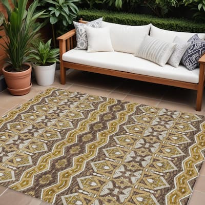HomeRoots Moroccan Transitional Rectangle Outdoor Rug