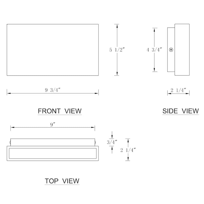 2-Light Matte Black Aluminum Integrated LED Outdoor/Indoor Wall Light