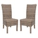 preview thumbnail 1 of 8, SAFAVIEH Dining Rural Woven Quaker Unfinished Natural Wicker Dining Chairs (Set of 2) - 18.5" x 22.8" x 42.1"