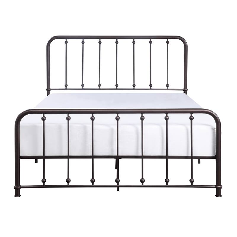 Daisha Dark Bronze Metal Platform Bed - King