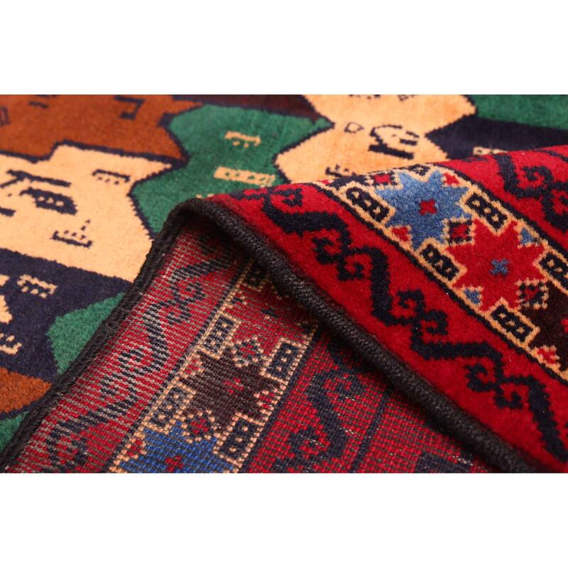 ECARPETGALLERY Hand-knotted Teimani Red Wool Rug - 3'5 x 6'6