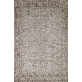 Distressed Tabriz Persian Vintage Area Rug Hand-knotted Wool Carpet - 6 ...