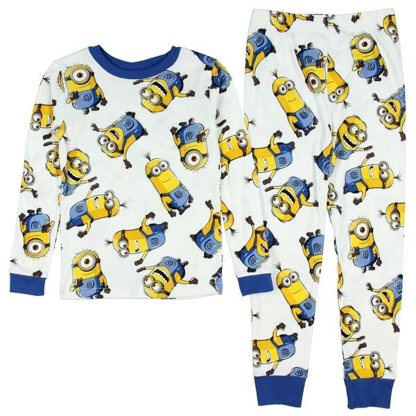 Shop Despicable Me Minions All Over Print Big Boys 2 Piece Cotton Pajama Set Overstock 18067549