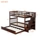 preview thumbnail 16 of 25, Twin-over-Twin Wood Bunk Bed with Trundle and Storage Stairway
