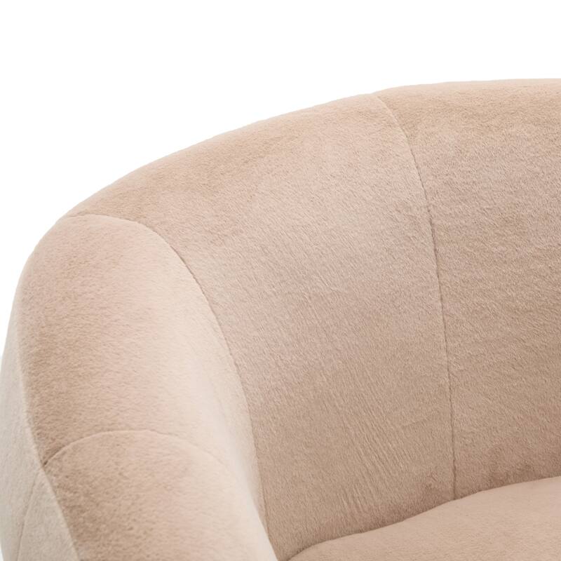 Christopher Knight Home - Plush Modern Swivel Upholstered Club Chair with Ergonomic Barrel Comfort