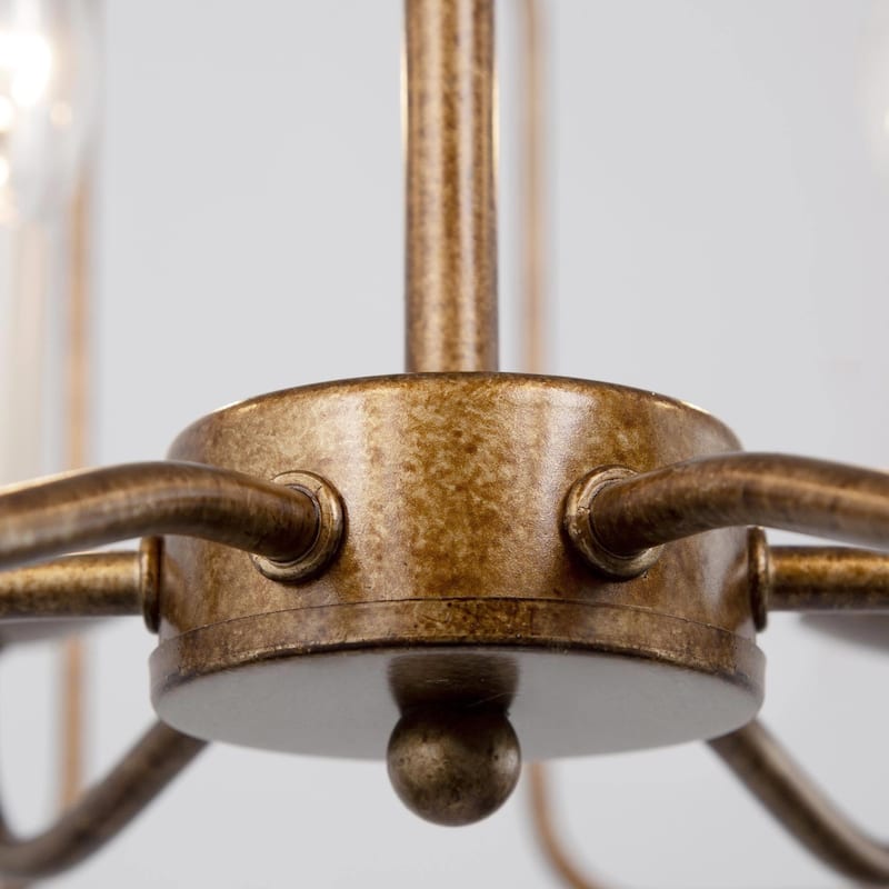 Luray Mid-Century Modern 6-light Drum Vintage Chandelier Lantern Pendant For Dining Room