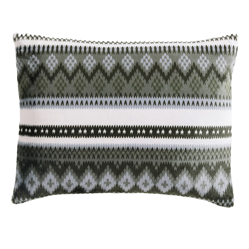 Eddie Bauer Shelton Fair Isle Plush Reversible Comforter Set