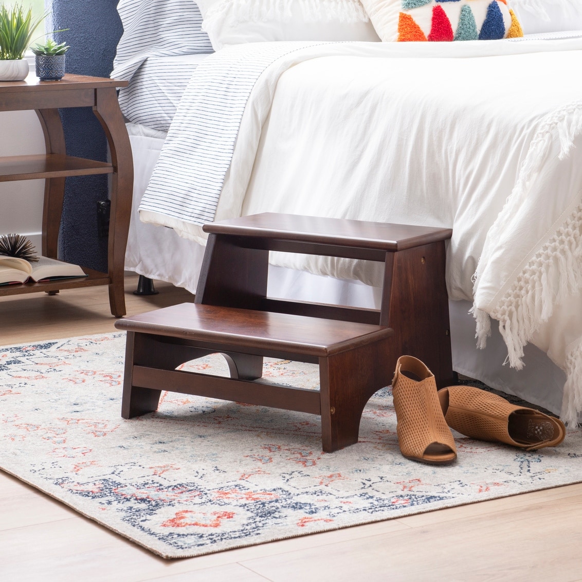 Linon Tyler 2-step Bed Step Stool