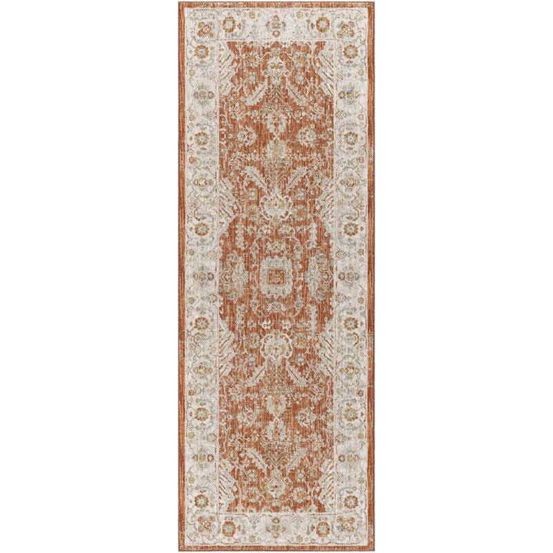 Livabliss Avant Garde Traditional Area Rug - 2' 7" x 10' - Burnt Orange - Runner