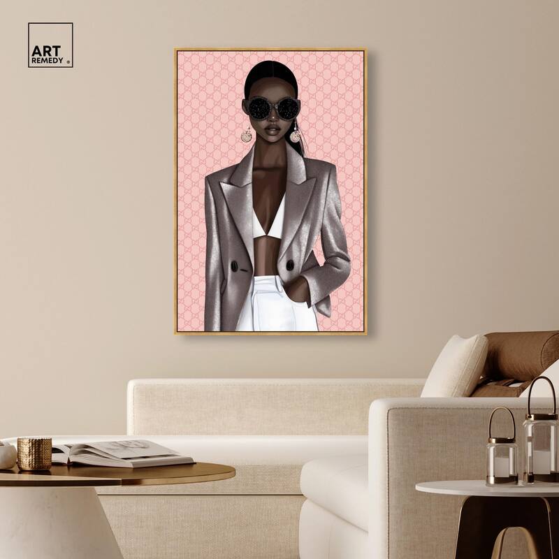 Cool Luxury Woman Canvas by Art Remedy
