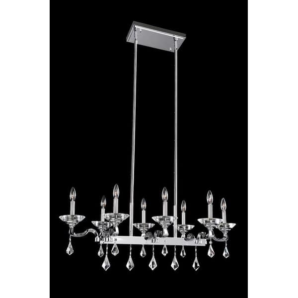 slide 1 of 3, Allegri Cosimo 8 Light 18-1/2" Wide Crystal Mini Chandelier Chrome / Clear Firenze
