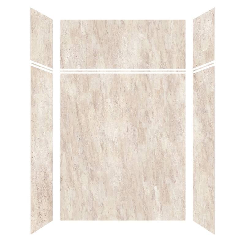 Transolid LWKX60367224 Lusso 96" H x 60" W x 36" D Three Wall Alcove